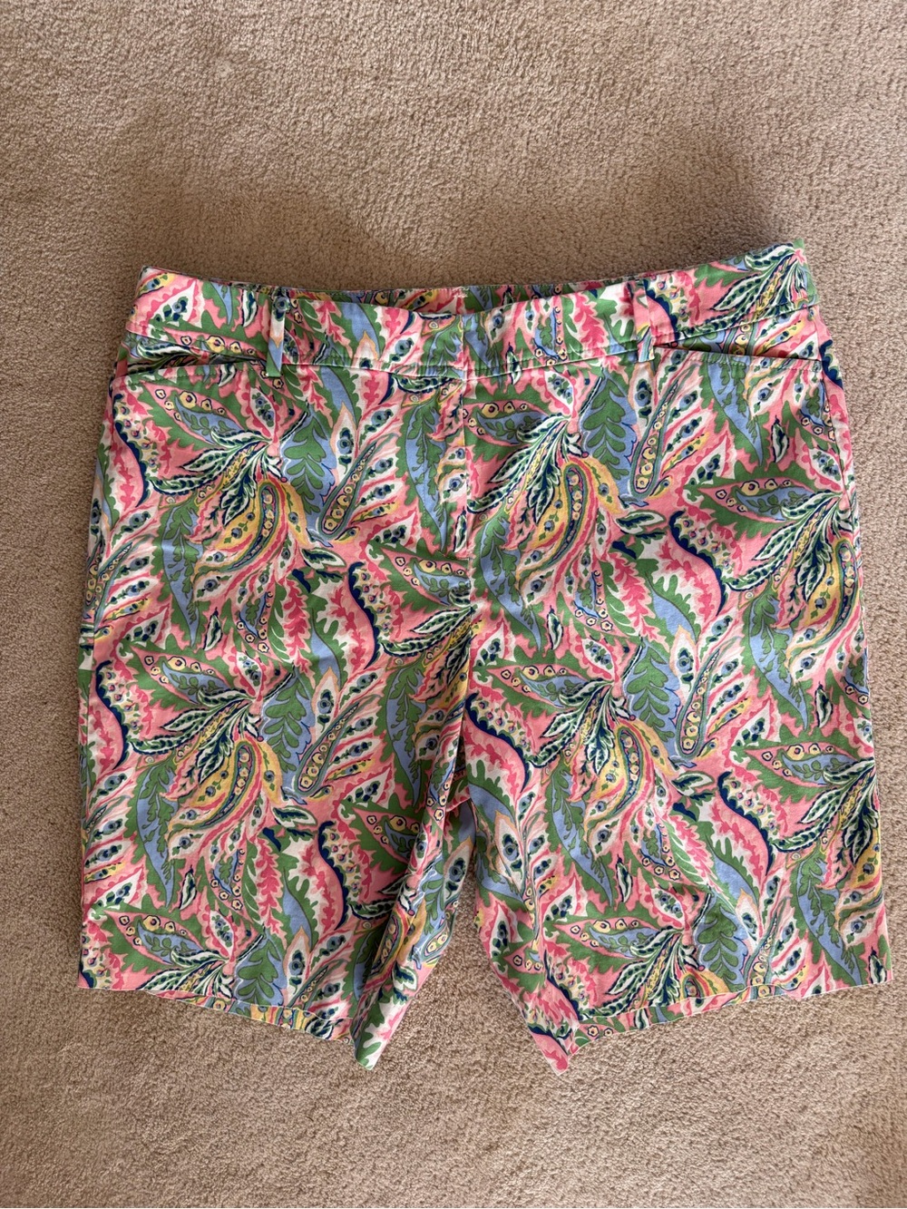Talbots Pink Paisley “Perfect Short” Shorts